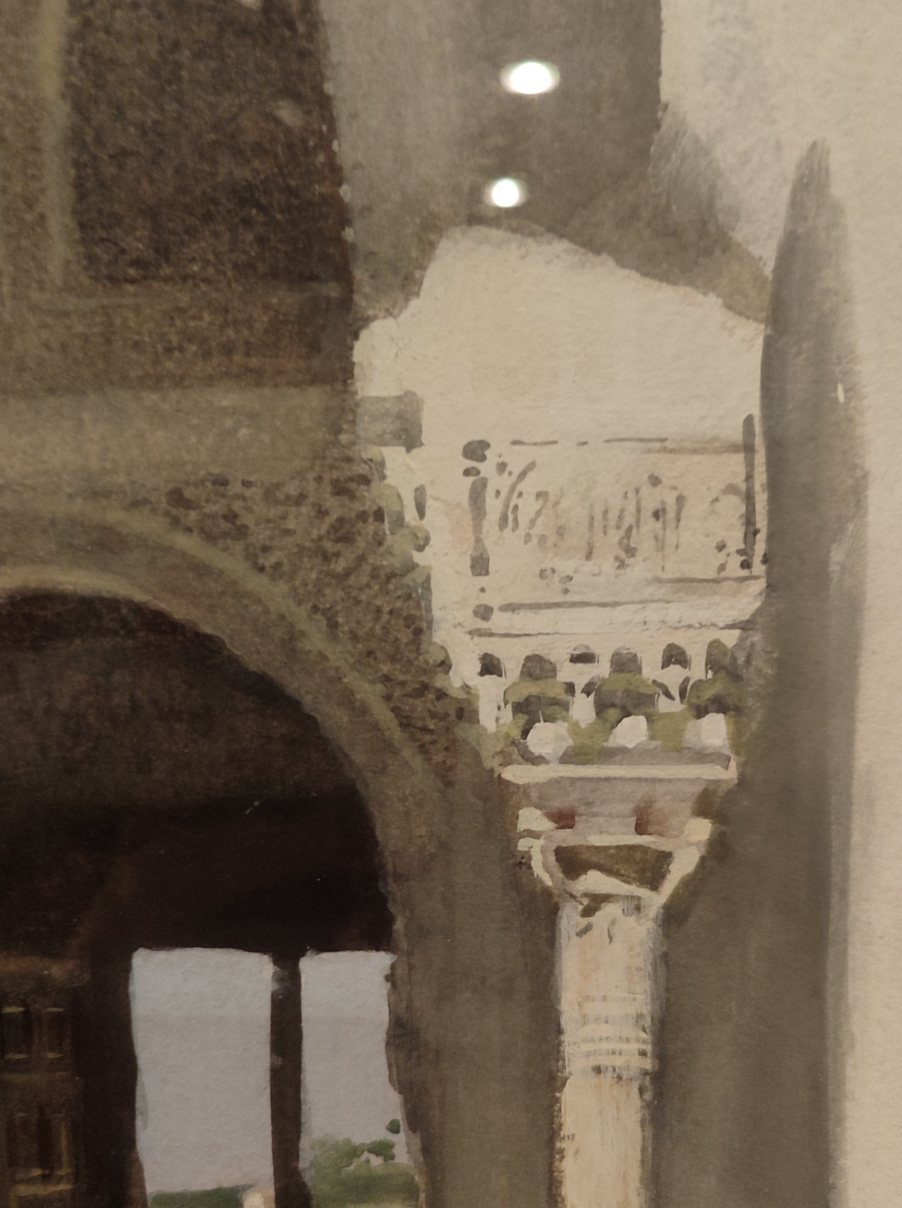 Detalle de la Alhambra, acuarela de Zorn